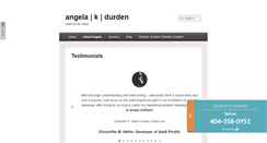 Desktop Screenshot of angeladurden.com