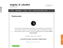 Tablet Screenshot of angeladurden.com